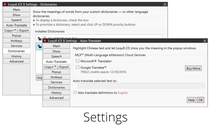 Adjust auto-translate settings